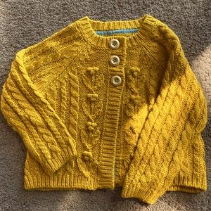 Mini Boden Mustard Yellow Sweater Size 3-4